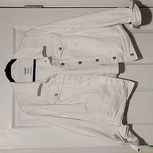 Old Navy Classic White Jean Jacket for Women